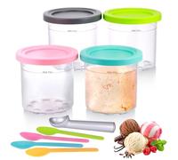 Hejo 4 Pezzi Contenitori per Gelato Ninja Creami, 450 ML Contenitore per Gelato per NC300EU NC301EU NC299AMZ, Vaschette per Gelato Fatto in Casa con Coperchio