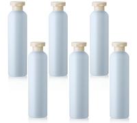 Hejo 6 Pezzi Bottiglie da viaggio per Shampoo, 260 ml Flaconi da Viaggio Ricaricabili per Articoli da Toeletta, Bottiglie di Vuote con Tappo a Ribalta per Balsami, Lozioni e Creme (azzurro)