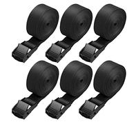 Hejo 6PCS 250x2.5cm Cinture di Fissaggio Corte, Lega Antiruggine Regolabile con Cinghie a Cricchetto a Sgancio Rapido per il Trasporto di Biciclette, Moto, Pacchi Bagagli