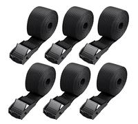 Hejo Cinghie di Fissaggio, 6PCS 100x2.5cm Cinghie di Fissaggio Corte, Lega Antiruggine Regolabile con Cinghie a Cricchetto a Sgancio Rapido per il Trasporto di Biciclette,Moto,Pacchi Bagagli
