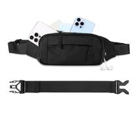 Hejo Marsupio Uomo Impermeabile,Marsupio Donna Sportivo con Jack per Cuffie,Multi Tasca Marsupio da Lavoro Viaggio Mtb con Cintura Regolabile,Marsupio Trekking per Viaggio,Sport,Uso Giornaliero(Nero)