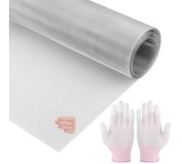 Hejo Rotolo Rete Metallica Maglia Piccola 3000 MM X 300 MM,Rete Zanzariera Metallica Rigida per Recinzioni con Guanto,Facile da Tagliare Rete per Zanzariere in Acciaio Inox per Casa,Cucina,Giardino