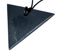 Heka Naturals Collana Pendente Cristallo Shungite | Cristalli Curativi e Collana Chakra - Gioielli in Pietre Preziose per Uomo e Donna - Regali Spirituali e Gioios (Triangolo inverso)