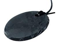 Heka Naturals Collana Pendente Cristallo Shungite | Cristalli Curativi e Collana Chakra - Gioielli in Pietre Preziose per Uomo e Donna - Regali Spirituali e Gioios (Piccolo ovale)