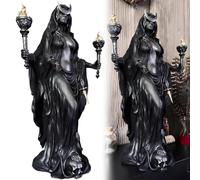 Hekate Niktipolos Scultura, la strega della notte, statua di Ecate, dea greca ecata con i suoi seguugi di magia, scultura in resina, statuetta fantasy creativa Ornamen per casa e ufficio desktop (B)