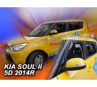 HEKO Deflettori Aria Antivento per KIA SOUL II 5 Porte 2014-2019- SET 4