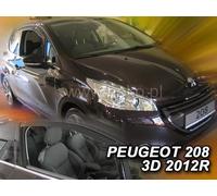 HEKO Deflettori Aria Antivento per PEUGEOT 208 I 3 Porte 2012-2019 SET 2