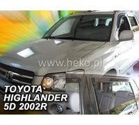 HEKO Deflettori Aria Antivento per TOYOTA HIGHLANDER 5 Porte 2001-2007 SET 4(USA