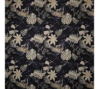 HEKO PANELS Oxford Tessuto Impermeabile al Metro Tessuti per Tappezzeria per Esterni ed Interni -100% Poliestere Stoffa al Metro - Tessuto Resistente allo Strappo e allo Sporco - Foglie Dorate