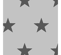 HEKO PANELS Oxford Tessuto Impermeabile al Metro Tessuti per Tappezzeria per Esterni ed Interni -100% Poliestere Stoffa al Metro - Tessuto Resistente allo Strappo e allo Sporco - Stelle Grigie