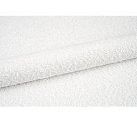 HEKO PANELS Stoffa al Metro Tessuti e Stoffe a Metro Colin Bouclé - Poliestere Resistente allo Strappo e ai Raggi UV - Tessuti per Tappezzeria per Divani Sedie Poltrona - Bianco - Campione 5x5 cm