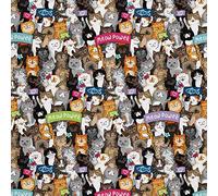 HEKO PANELS Tessuti Per Tappezzeria Al Metra Stoffa Rivestimenti Di Mobili Sedie Poltrone Divani Cuscini Pouf Impermeabile Parata Dei Gatti 1 Metro 155 x 100 cm