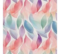 HEKO PANELS Tessuto Oxford, impermeabile, al metro, in poliestere, per lavori artigianali, impermeabile, opaco, foglie, acquerello, 1 metro, 155 x 100 cm, DX2098
