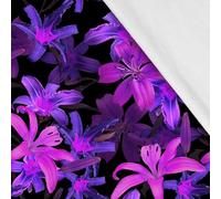 HEKO PANELS Tessuto Softshell al metro, per esterni, impermeabile, con pile, per cucire, antivento, per giacche, escursioni, sport, tuta, fiori, gigli, magenta, 1 metro, 145 x 100 cm