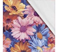 HEKO PANELS Tessuto softshell, al metro, per esterni, impermeabile, con tessuto in pile, per cucire, antivento, per giacche, escursioni, sport, tuta con fiori, 1 metro, 145 x 100 cm