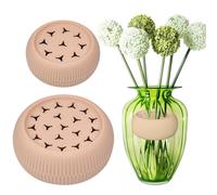 HEKOBAG 2 Pezzi Supporto a Spirale Ikebana Supporto per Stelo di Fiori Porta Bouquet a Spirale Supporti per Steli Rotondi per Fiori per Piante Fai da Te 9 fori/ 19fori, (Rosa)