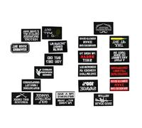 HEKOBAG 20 Pezzi Toppe Termoadesive Inglese, Toppa Termoadesiva per Vestiti Toppe Adesive per Tessuti, Toppa con Slogan Inglese, per Riparare Giacche, T-Shirt, Jeans, Zaini