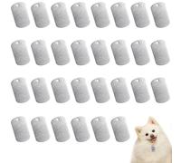 HEKOBAG 30 Pezzi Ciondolo Vuoto in Bianco Ciondolo Vuoto Alluminio Targhette Vuote in Metallo Ciondolo Orecchino per Cane Ciondoli in Alluminio per Collane, Gioielli, 5 * 3cm（Rettangolare Argento）