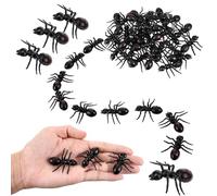HekouJiub Formiche in plastica grandi 4,1 cm formiche finte nere realistiche formiche decorazioni per feste di Halloween pesce d'aprile puntelli