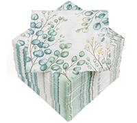 HEKU 100 tovaglioli a 3 strati, 33 x 33 cm, eucalipto, assorbenti e pratici, ampia scelta, ideali per occasioni speciali