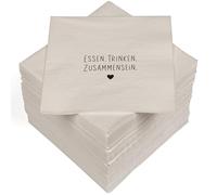 HEKU 100 tovaglioli a 3 strati, 33 x 33 cm, per mangiare e bere insieme, assorbenti e pratici, ampia scelta, ideali per occasioni speciali