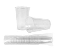 HEKU 30430 50 Bicchieri in plastica, trasparente, 0.3 l
