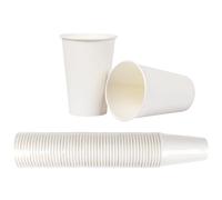 Heku 30903 30903-50 Bicchieri di Carta, 0,2 l, in Fibra Fresca con Rivestimento, Colore: Bianco,