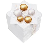 HEKU Tovaglioli da cocktail a 3 strati, 25 x 25 cm, 150 pezzi, design elegante, ideali per le celebrazioni, confezione pratica