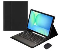 HEKUEUN Custodia con Tastiera per Samsung Galaxy Tab S10 Fe/S9 Fe 10.9 Pollici/Galaxy Tab S9 11 Pollici 2023, Smart Trackpad, Tastiera Bluetooth Staccabile, con Portapenne E Mouse,Nero