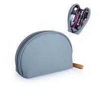 Hekyip Mezzaluna cosmetica borsa di bellezza per borsa da viaggio pratica borsa trucco per donne ragazze (grigio-blu)