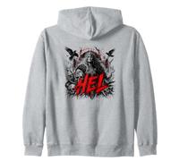 Hel Viking Underworld Norrena Pagan Valkyrie Felpa con Cappuccio