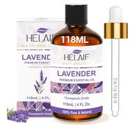 HELAIF Lavender Oil Essenziale Naturali 118ML-4 FL.Oz Essenze Non Diluiti per Diffusori Aromaterapia Massaggio Rilassante Cura dei Capelli, della Pelle e dei Letti Ungueali