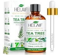 HELAIF Tea Tree Oil Essenziale 118ML-4 FL.Oz Puro e Naturale Non Diluiti Aromatico e Rinfrescante, Può Essere Utilizzato per la Cura dei Capelli, della Pelle, delle Unghie e per le Candele Profumate