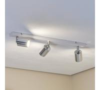 HELAM Plafoniera Tune II, bianco/cromo, metallo, a 3 luci, E27 R-L 1927/3 WT+CH+CH