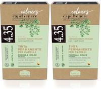 Helan, Capelvenere Colours, Tinta per Capelli Naturale Permanente, Formula Dolce 4.35N Castano Dorato Mogano, Kit Facile Uso Inodore e Ottima Copertura, Tinta Capelli senza Ammoniaca e Alcool