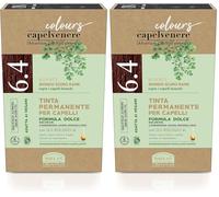 Helan, Capelvenere Colours, Tinta per Capelli Naturale Permanente Formula Dolce 6.4N Biondo Scuro Rame, Colore Capelli Kit Facile Uso Inodore Ottima Copertura, Tinta Capelli senza Ammoniaca e Alcool