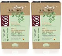 Helan, Capelvenere Colours, Tinta per Capelli Naturale Permanente Formula Dolce 6.66N Biondo Scuro Rosso Profondo, Colore Capelli Kit Facile e Ottima Copertura, Tinta Capelli senza Ammoniaca e Alcool