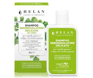 Helan Capelvenere - Shampoo Seboregolatòre Delicato Oil-Free per Capelli Grassi, Purifica con Ortica, Edera e Tea Tree Bio - Protezione Seboregolatrice, Made in Italy, 200 ml