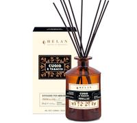 Helan Cuoio e Tabacco - Profumatore per Ambienti, Profumo Ambiente con Bastoncini per Diffusori con Incenso e Zafferano, Idee Regalo Deodorante e Profumatori Ambiente 500 ml, Profumi Made in Italy