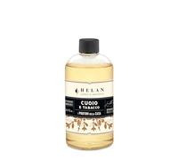 Helan Cuoio e Tabacco - Ricarica Profumatore Ambiente, Ricarica Diffusore Bastoncini, Profumatore per Ambienti con Incenso e Zafferano, Idee Regalo Profumatori Ambiente 500 ml, Profumi Made in Italy