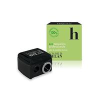 Helan, I Colori di Helan - Temperino con Serbatoio e Adattatore Rimovibile Portatile 100% Riciclato, Temperamatite con Serbatoio e Puntale, Temperino Matita Occhi e Labbra 3 Diametri Trucchi e Make Up