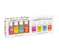 Helan I Sorbetti - Sapone Liquido Mani Profumato, Set 4 Flaconi da 25 ml in Cofanetto Regalo Donna/Uomo Formato Viaggio, Sapone Mani Gel Detergente Naturale Delicato Travel Essentials