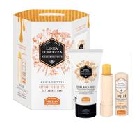 Helan, Linea Dolcezza - Cofanetto Regalo Donna con Burrocacao Labbra Stick e Crema Mani e Unghie - Set Beauty con Burro Cacao Balsamo Labbra con Olio di Mandorle Dolci e Burro di Karitè, Made in Italy