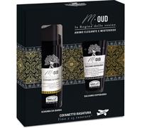 Helan M Oud Kit Barba con Schiuma 50 ml + Balsamo 20 ml - Set per Rasatura con Dopobarba Analcolico, Idratante e Delicato Contro Irritazioni - Idee Regalo Uomo - Made in Italy