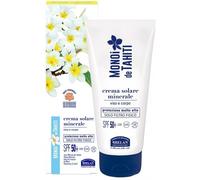 Helan Monoi de Tahiti - Crema Solare Viso e Corpo SPF 50+ Minerale, con Filtri Solari Fisici Non Nano, Vitamine C ed E, Water Resistant - Protezione Solare 50 Viso, 125 ml, Made in Italy