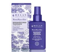 Helan Mora Muschio - Deodorante Spray Profumato Traspirante, Senza Sali di Alluminio e Alcol, con Mirtillo, Mora e Timo, Azione Dermoprotettiva con Vitamina E - 100 ml, Made in Italy
