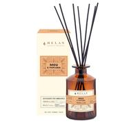 Helan Mou e Popcorn - Profumatore per Ambienti, Profumo Ambiente con Bastoncini per Diffusori con Latte Condensato, Mandorla, Pesca, Idee Regalo Deodorante e Profumatori Ambiente 200 ml, Made in Italy
