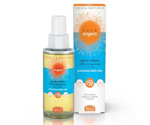 Helan, Vogliadisole Respect, Spray Solare Trasparente, Protezione Corpo, 150 mL