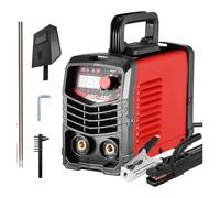 Helangel Saldatrice inverter IGBT da 200 A - Saldatrice portatile a doppia tensione 110 V/220 V con display LCD, saldatrice ARC/MMA leggera per uso professionale e domestico