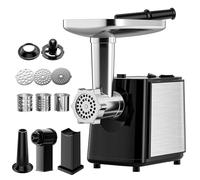 Helangel Tritacarne Elettrico, tritacarne da 2000 W, macchina professionale per salsicce e kit Kubbe con 3 piastre, 3 pinze, insaccatrice, tritacarne elettrico per cucina domestica